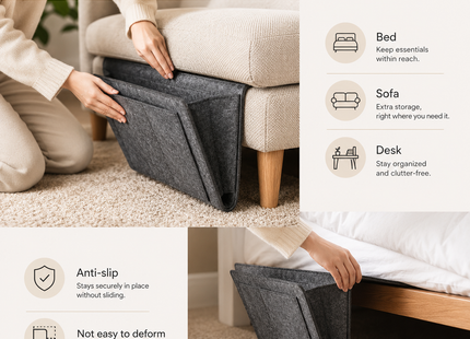 Levrane™ Felt Sofa & Bedside Storage Caddy