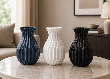Levrane™ Sculptural Fluted Vase