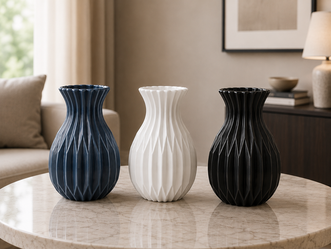 Levrane™ Sculptural Fluted Vase