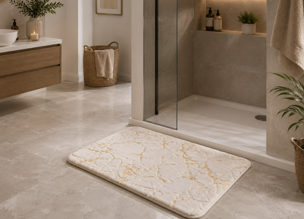 Levrane™ Luxury Marble Bath Mat | Ultra Soft, Non-Slip & Quick Dry