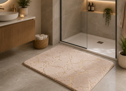 Levrane™ Luxury Marble Bath Mat | Ultra Soft, Non-Slip & Quick Dry