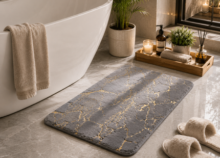 Levrane™ Luxury Marble Bath Mat | Ultra Soft, Non-Slip & Quick Dry