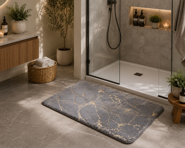 Levrane™ Luxury Marble Bath Mat | Ultra Soft, Non-Slip & Quick Dry