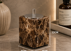 Levrane™ Square Marble Cotton Swab Canister