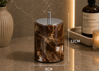 Levrane™ Round Marble Cotton Swab Canister