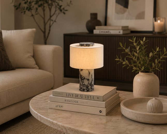 Levrane™ Siena Marble Table Lamp
