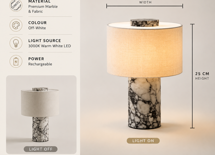 Levrane™ Siena Marble Table Lamp