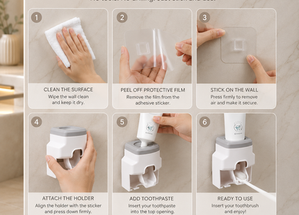 Levrane™ Automatic Wall-Mounted Toothpaste Dispenser